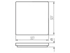 Plafon LED VARSO kwadratowy 24W 2280lm IP54 b.neutralny KANLUX