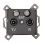 Gniazdo TV-2xSAT końcowe LOGI 02-1590-041 grafitowe MOW ION 25282