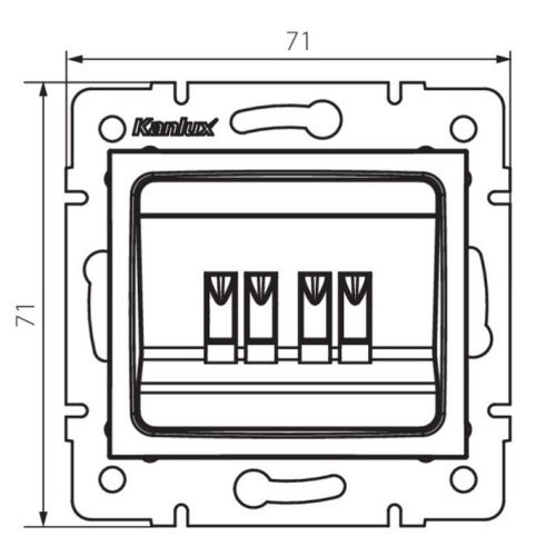 Gniazdo głośnikowe podwójne LOGI 02-1820-041 grafitowe MOW ION 25292