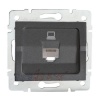 Gniazdo komputerowe pojedyncze (RJ45Cat 6 Jack) LOGI 02-1400-041 grafitowe MOW ION 25285