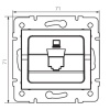 Adapter gniazda RJ45 LOGI 02-1399-041 grafitowe MOW ION 25929