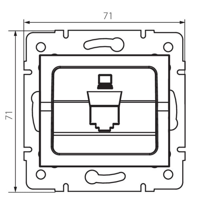 Adapter gniazda RJ45 LOGI 02-1399-041 grafitowe MOW ION 25929