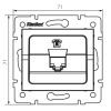 Gniazdo telefoniczne pojedyncze (RJ11) LOGI 02-1370-041 grafitowe MOW ION 25283