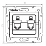Gniazdo komputerowe podwójne niezależne (2x RJ45Cat 5e Jack) LOGI 02-1410-041 grafitowe MOW ION 25287