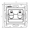 Adapter gniazda RJ45 LOGI 02-1419-041 grafitowe MOW ION 25939