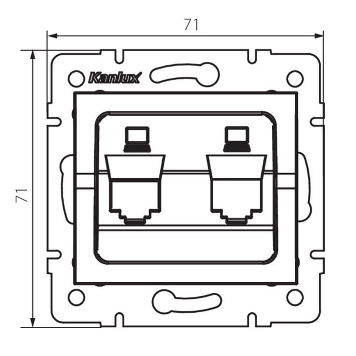 Adapter gniazda RJ45 LOGI 02-1419-041 grafitowe MOW ION 25939