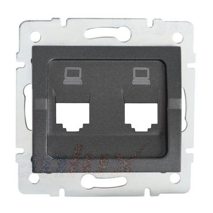 Adapter gniazda RJ45 LOGI 02-1419-041 grafitowe MOW ION 25939