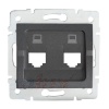 Adapter gniazda RJ45 LOGI 02-1419-041 grafitowe MOW ION 25939