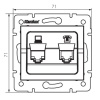 Gniazdo komputerowo-telefoniczne (RJ45 Cat 5e+RJ11) LOGI