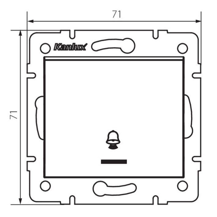 Łącznik zwierny dzwonek z LED LOGI 02-1080-102 biały MOW ION 25075