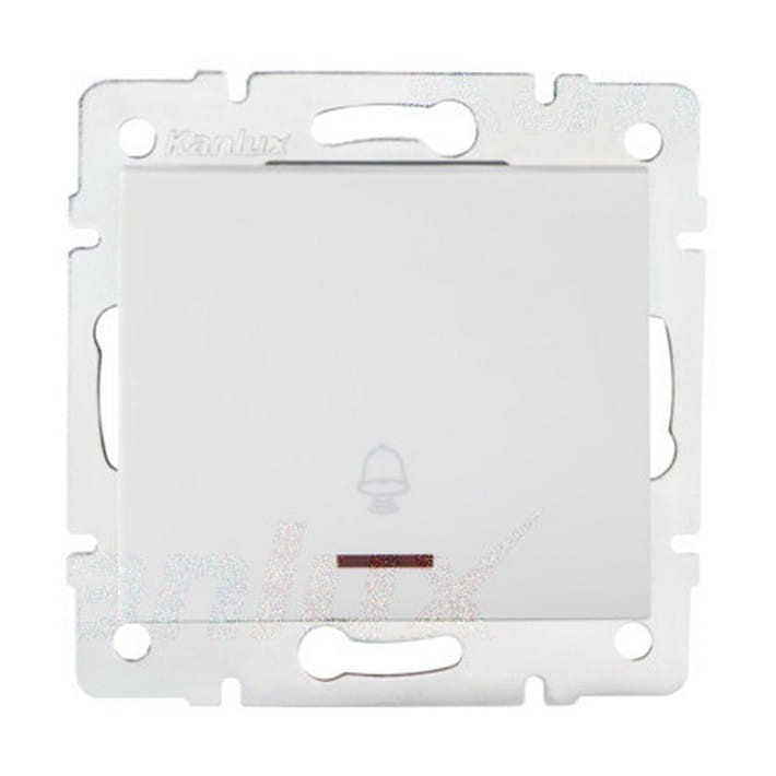 Łącznik zwierny dzwonek z LED LOGI 02-1080-102 biały MOW ION 25075