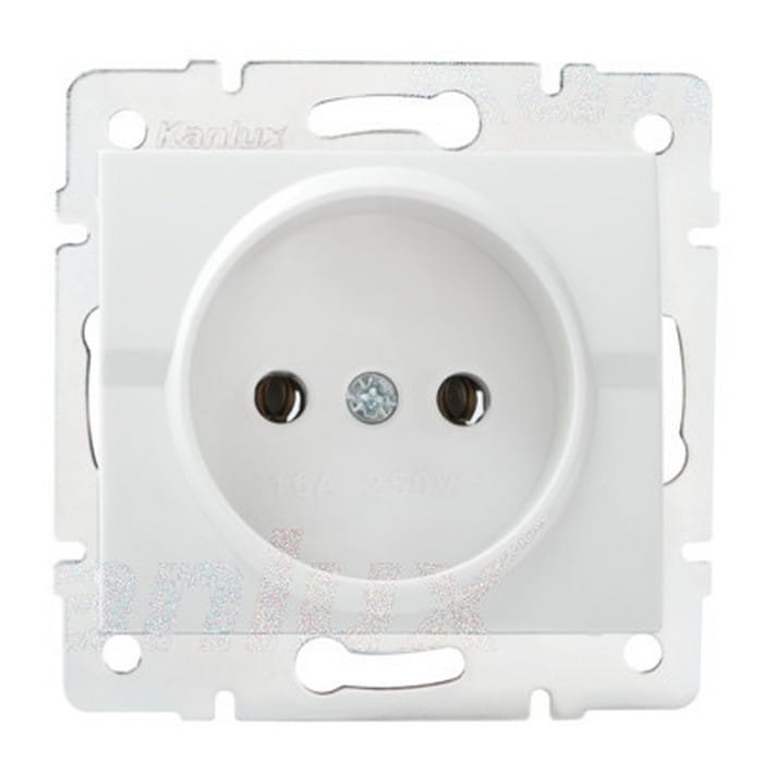 Gniazdo zasilające pojedyncze LOGI 02-1210-102 białe MOW ION 25084