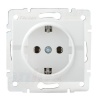 Gniazdo zasilające pojedyncze Schuko LOGI 02-1220-102 białe MOW ION 25085