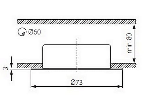 Rysunek techniczny oprawy Gavi