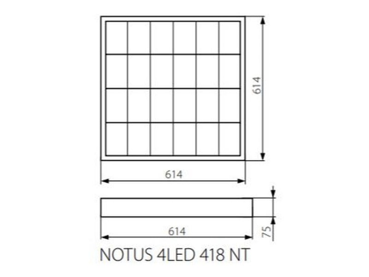 Oprawa rastrowa natynkowa NOTUS 4xT8 LED 60cm max 18W Kanlux