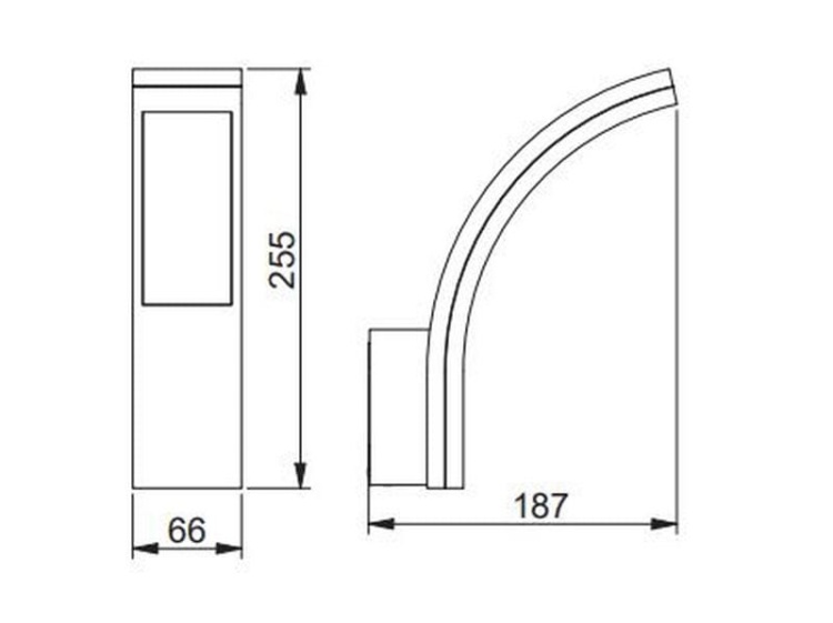Oprawa elewacyjna PARIS LED 10W 4000K 900lm IP54 140° 4000K GTV LD-PAR10W40BC-00
