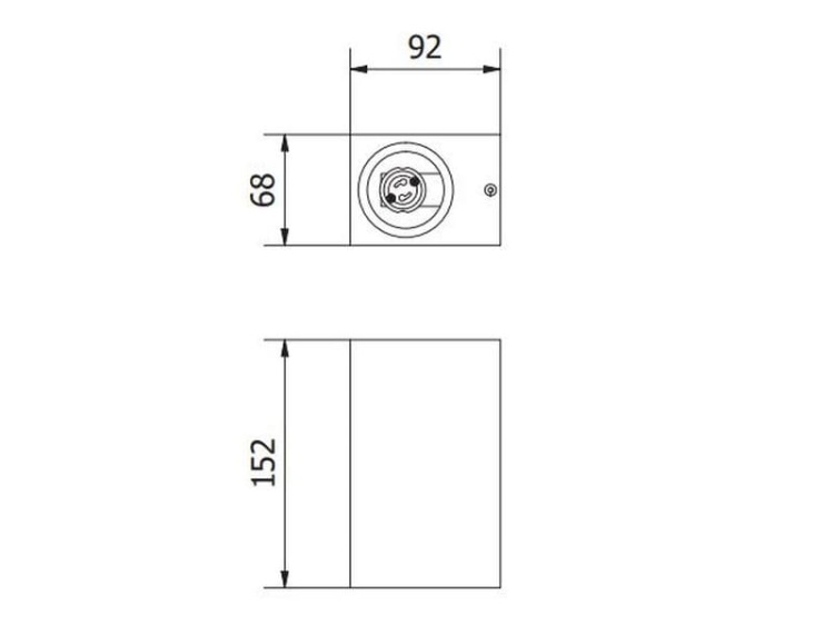 Oprawa ścienna dwukierunkowa TIAGO KW GU10 max.2x35W IP54 czarna GTV