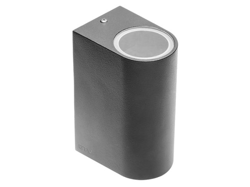 Oprawa ścienna dwukierunkowa TIAGO okrągła GU10 max.2x35W IP54 czarna GTV