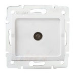 Gniazdo antenowe typu TV końcowe LOGI 02-1300-002 białe MOW ION 25098