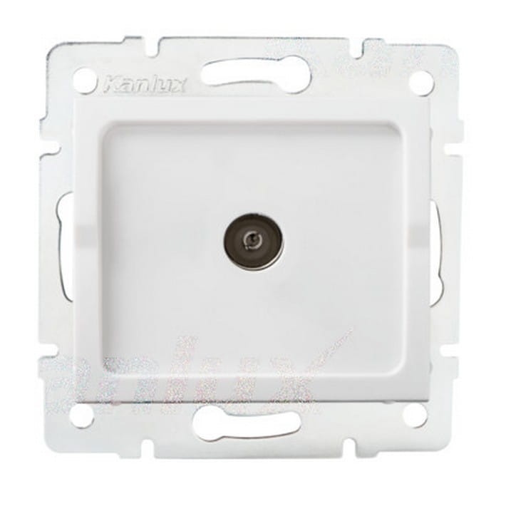 Gniazdo antenowe typu TV końcowe LOGI 02-1300-002 białe MOW ION 25098