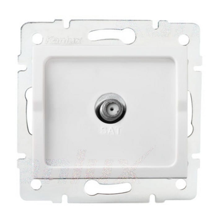 Gniazdo antenowe typu F LOGI 02-1301-002 białe MOW ION 27126