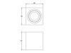 Oprawa sufitowa AVEIRO aluminium 80x80x85mm IP20 GU10 max.20W kwadratowa biała GTV