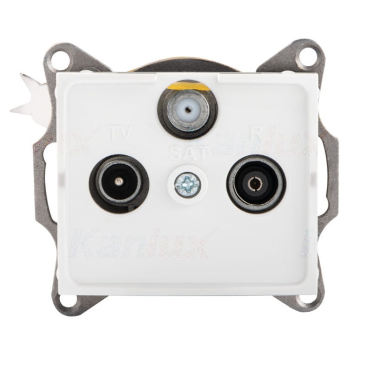 Gniazdo RTV-SAT końcowe LOGI 02-1350-002 bi białe Kanlux 25103