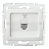 Gniazdo telefoniczne pojedyncze (RJ11) LOGI 02-1370-002 bi białe Kanlux 25106