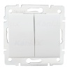 Łącznik zwierny podwójny LOGI 02-1022-102 bi biały Kanlux 25069