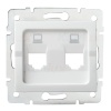 Adapter podwójny gniazda RJ45 LOGI 02-1419-002 bi biały Kanlux 25936
