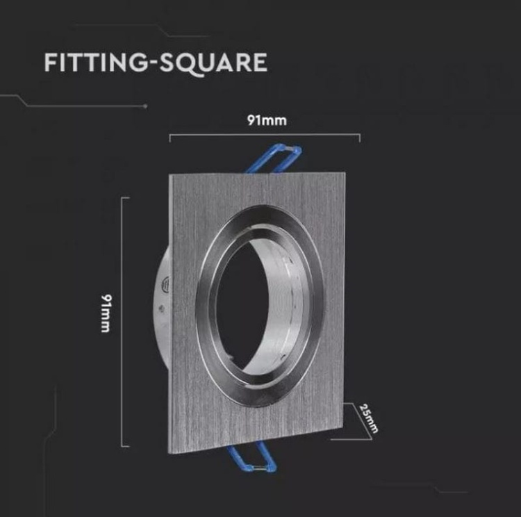 VT-782 SQ oprawa sufitowa kwadratowa aluminium szczotkowane V-TAC