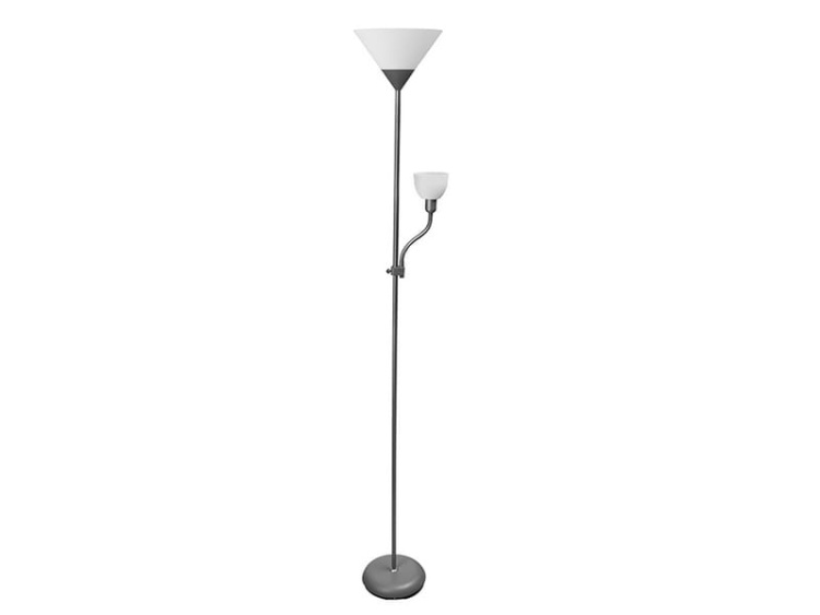 Lampa podłogowa BENFICA 2 E27/E14 szara GTV