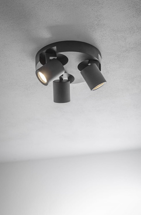 Oprawa sufitowa BLINK potrójna 3xGU10 IP20 czarna GTV