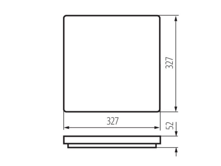 Plafon LED VARSO kwadratowy 36W 3600lm IP54 b.neutralny 327x327mm KANLUX 26449