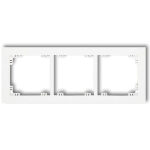 Ramka potrójna biała Deco Karlik