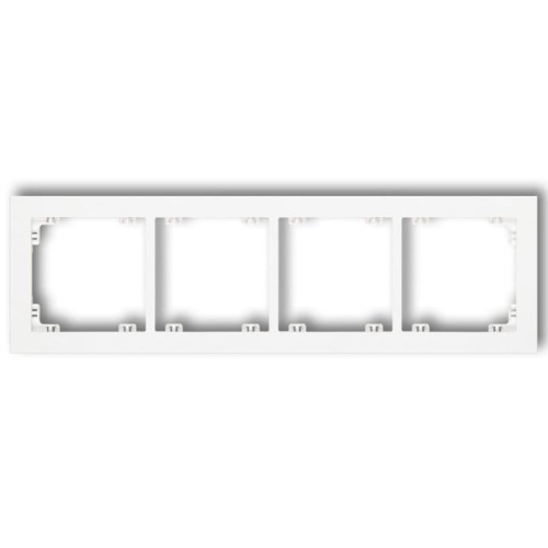 Ramka poczwórna biała DR-4 Deco Karlik