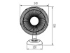 Wentylator biurkowy 30cm VENETO-30B 40W 14805