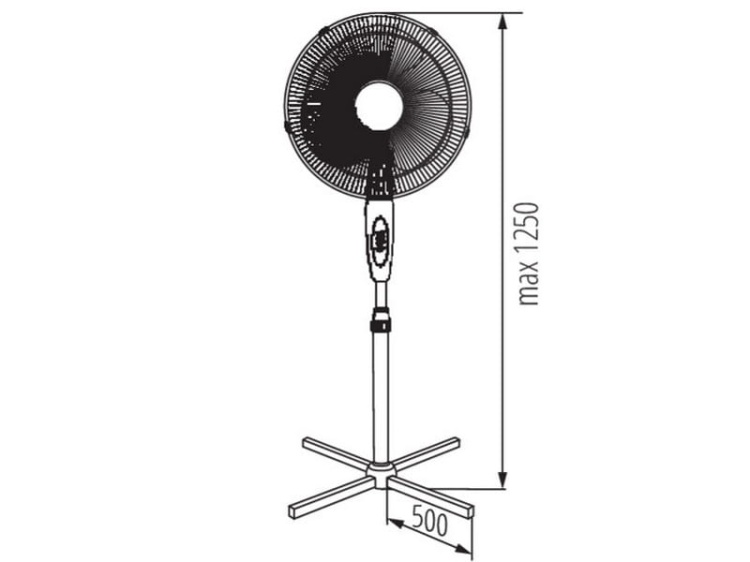 Wentylator stojący 40cm VENETO-40GR 45W 14950