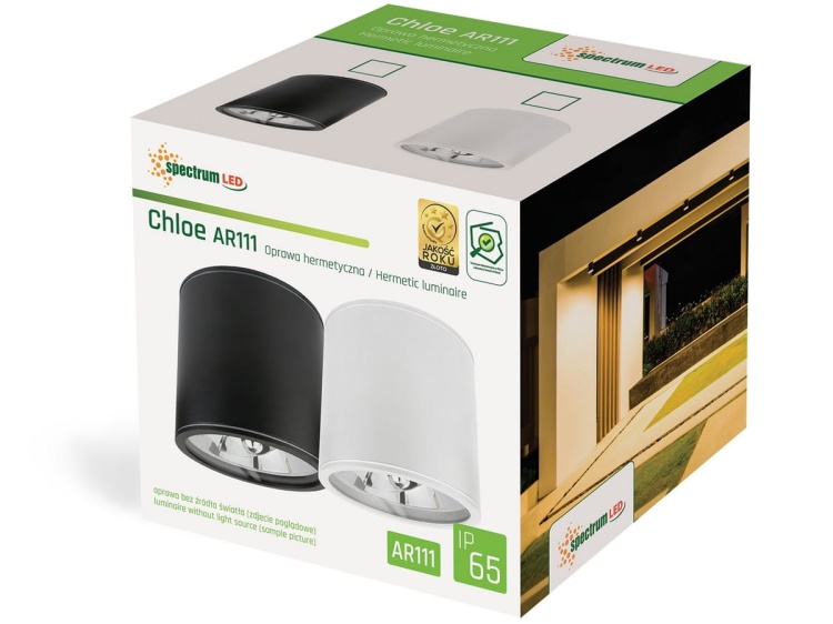Oprawa oświetleniowa CHLOE na wymienne źródła ES111 GU10 biała okrągła IP65 - opakowanie.