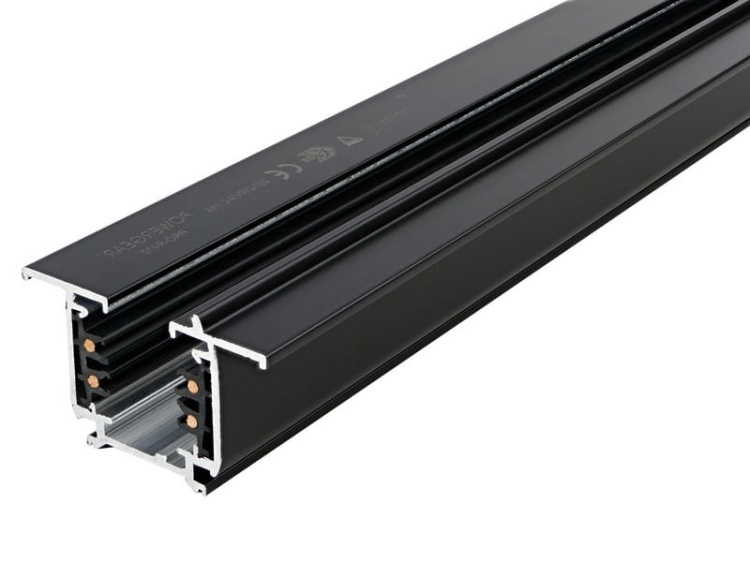Szynoprzewód wpuszczany 3 fazowy POWERGEAR czarny PRO-R410-B 1m