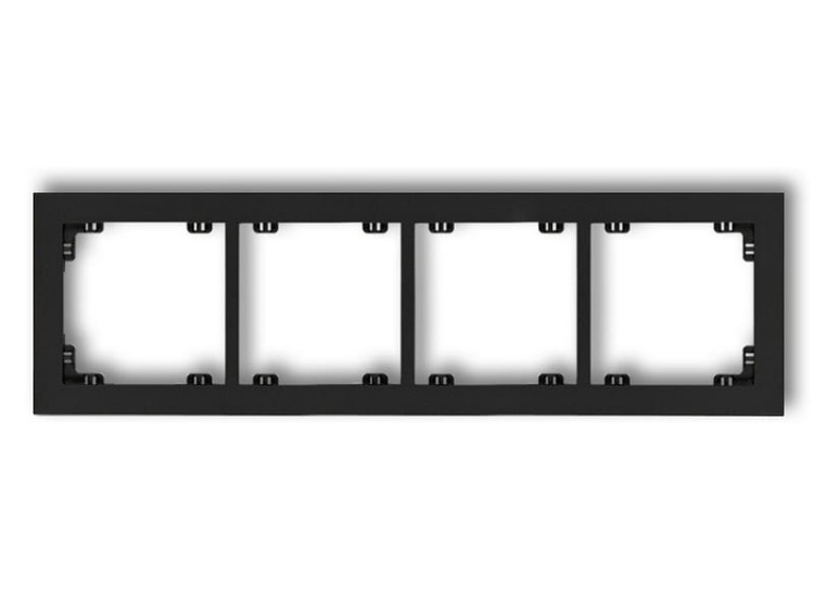 Ramka uniwersalna poczwórna czarny mat 12DR-4 Deco Karlik