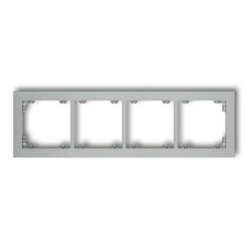 Ramka uniwersalna poczwórna czarny mat 7drR-4 Deco Karlik