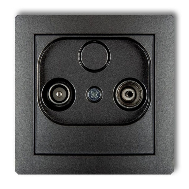 Mechanizm gniazda abonenckiego RTV przelotowego 12 dB grafit 11DG12P Deco Karlik