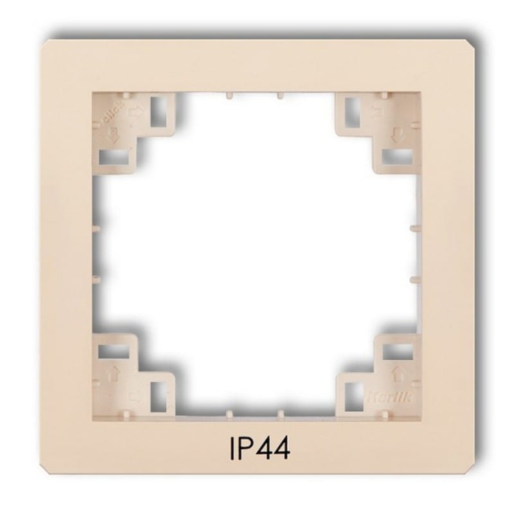 Ramka pośrednia do łączników 1DRPH (sitodruk IP44) beżowa Deco Karlik