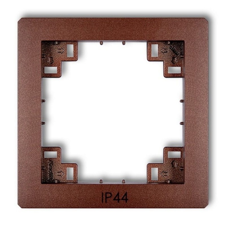Ramka pośrednia do łączników 9DRPH (sitodruk IP44) brązowy metalik Deco Karlik