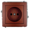 Mechanizm gniazda pojedynczego bez uziemienia 2P brązowy metalik 9DGP-1P Deco Karlik