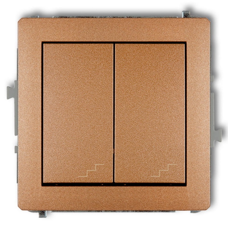 Mechanizm łącznika podwójnego schodowego 8DWP-33 złoty metalik Deco Karlik