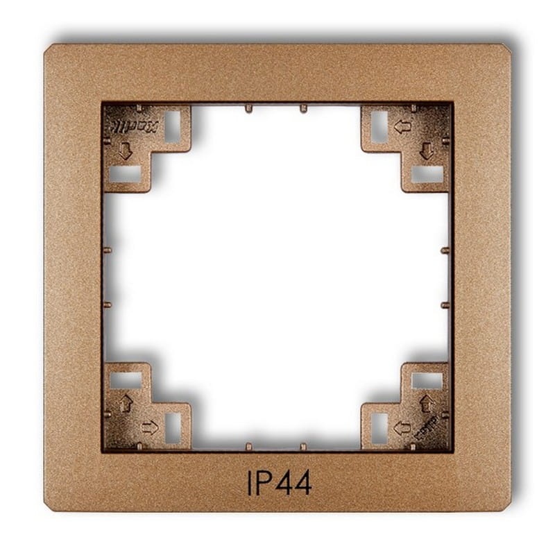 Ramka pośrednia do łączników 8DRPH (sitodruk IP44) złoty metalik Deco Karlik
