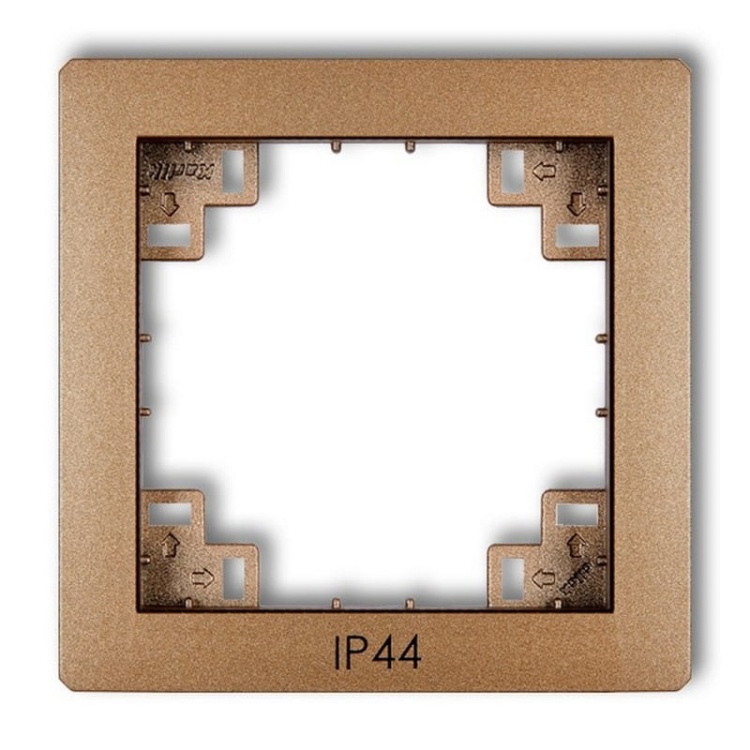 Ramka pośrednia do łączników 8DRPH (sitodruk IP44) złoty metalik Deco Karlik