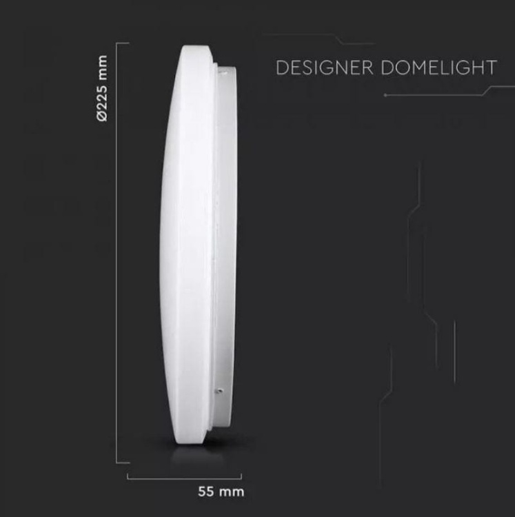 Plafon LED DOME VT-8412 12W CCT 3000/4000/6000K 720lm 230V IP20 V-TAC